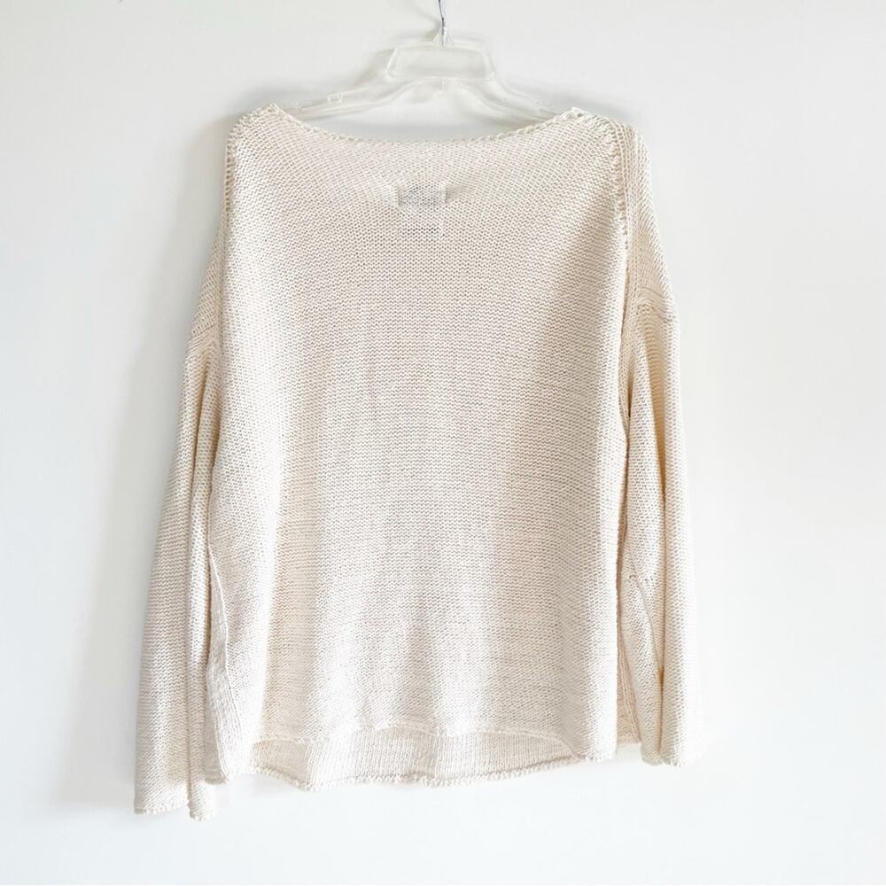 Massimo Dutti Cream Knit Open Neck Sweater - Picture 8 of 12